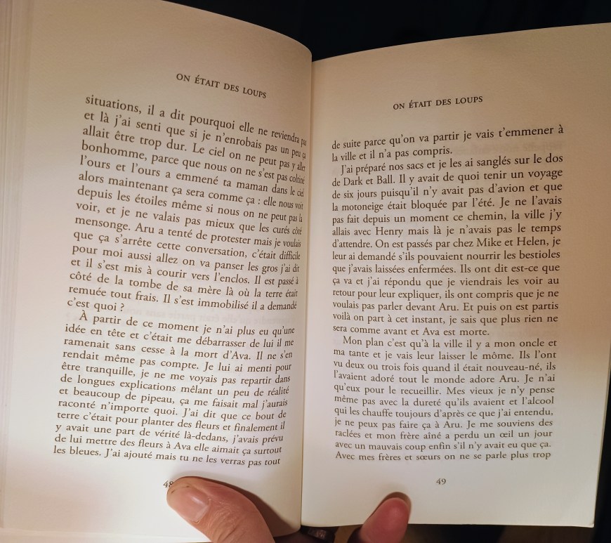 Sandrine Collette “On était des loups” (JC Lattès, 2022)