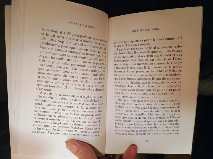Sandrine Collette “On était des loups” (JC Lattès, 2022)